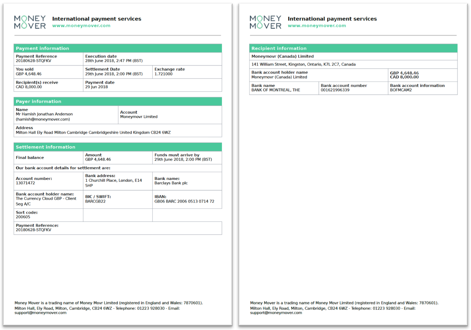 PDF Conf 2 - Payment receipt